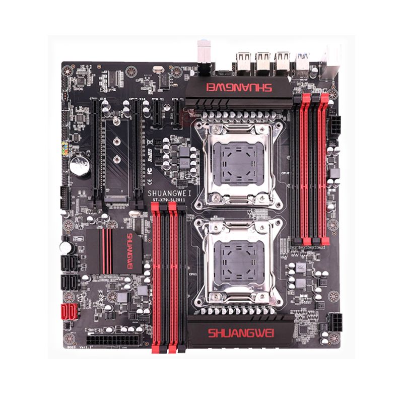 Shuangwei X79 Dual 8D LGA 2011 E-ATX двопроцесорна