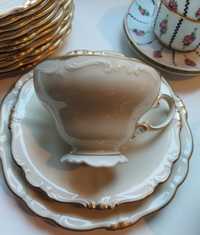 Rosenthal pompadour trio  , zestaw śniadaniowy, porcelana