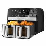 FRYTKOWNICA beztłuszczowa PODWÓJNA frytkownica 9L AIRFRYER dwukomorowa