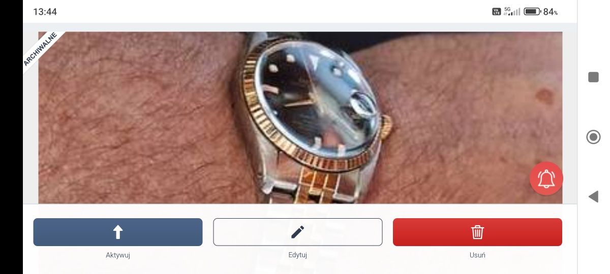 Zegarek automatyczny Rolex Tudor z lat 70