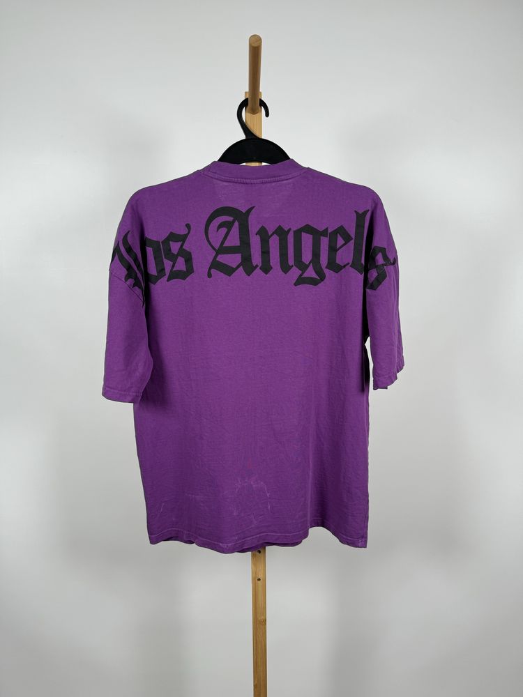 Los Angeles t-shirt fioletowa koszulka L