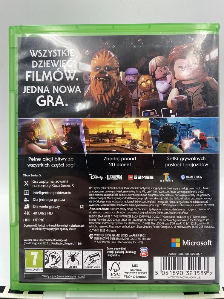 Lego Gwiezdne Wojny Saga Skywalkerow Xbox One Series Gwarancja