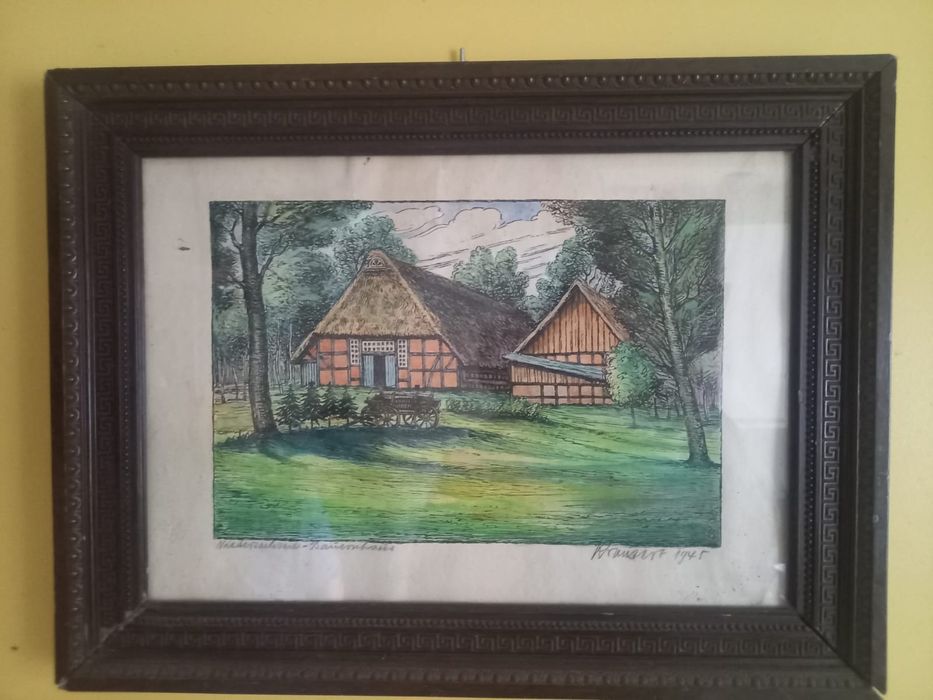 Antyk obraz pejzaż 1945