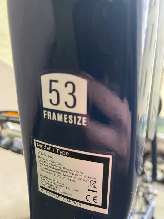 Електровелосипед Gudereit ET-3 evo - 400 Wh - 28 Zoll - Diamant