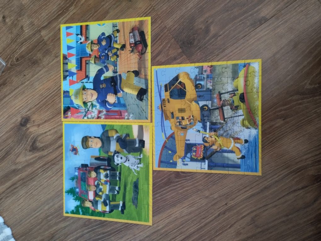 Puzzle strażak sam 3w1 plus gratis