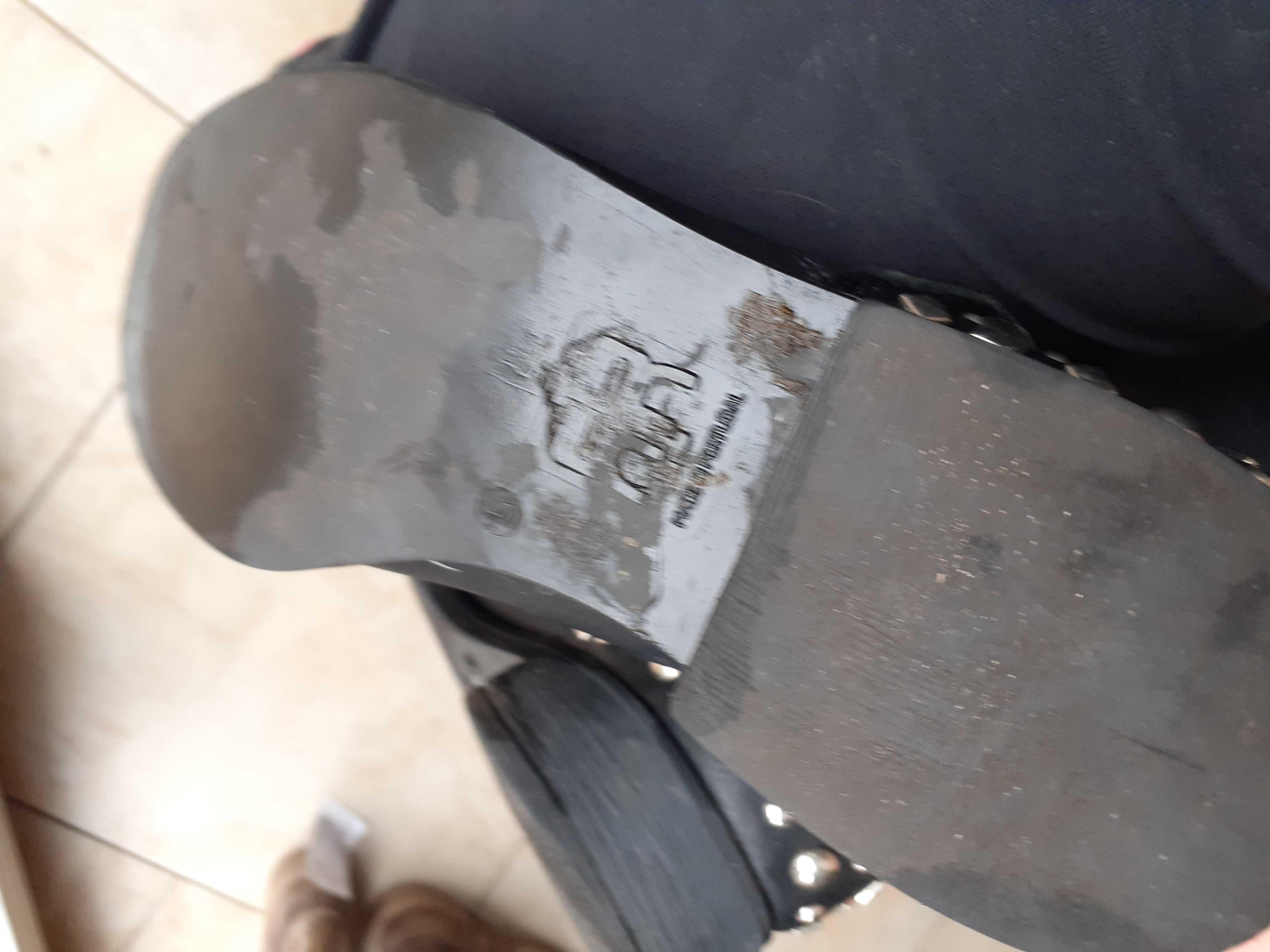 Buty, botki skórzane z ćwiekami, r.36