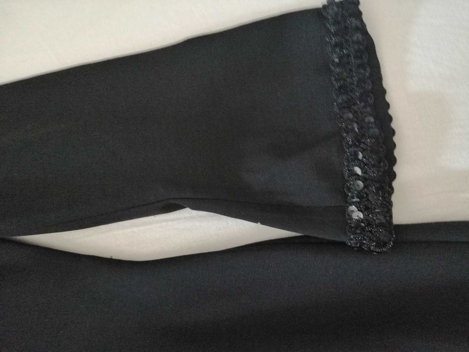 Vestido preto com lantejoulas boutique Maria Bonita M/L (ver medidas)