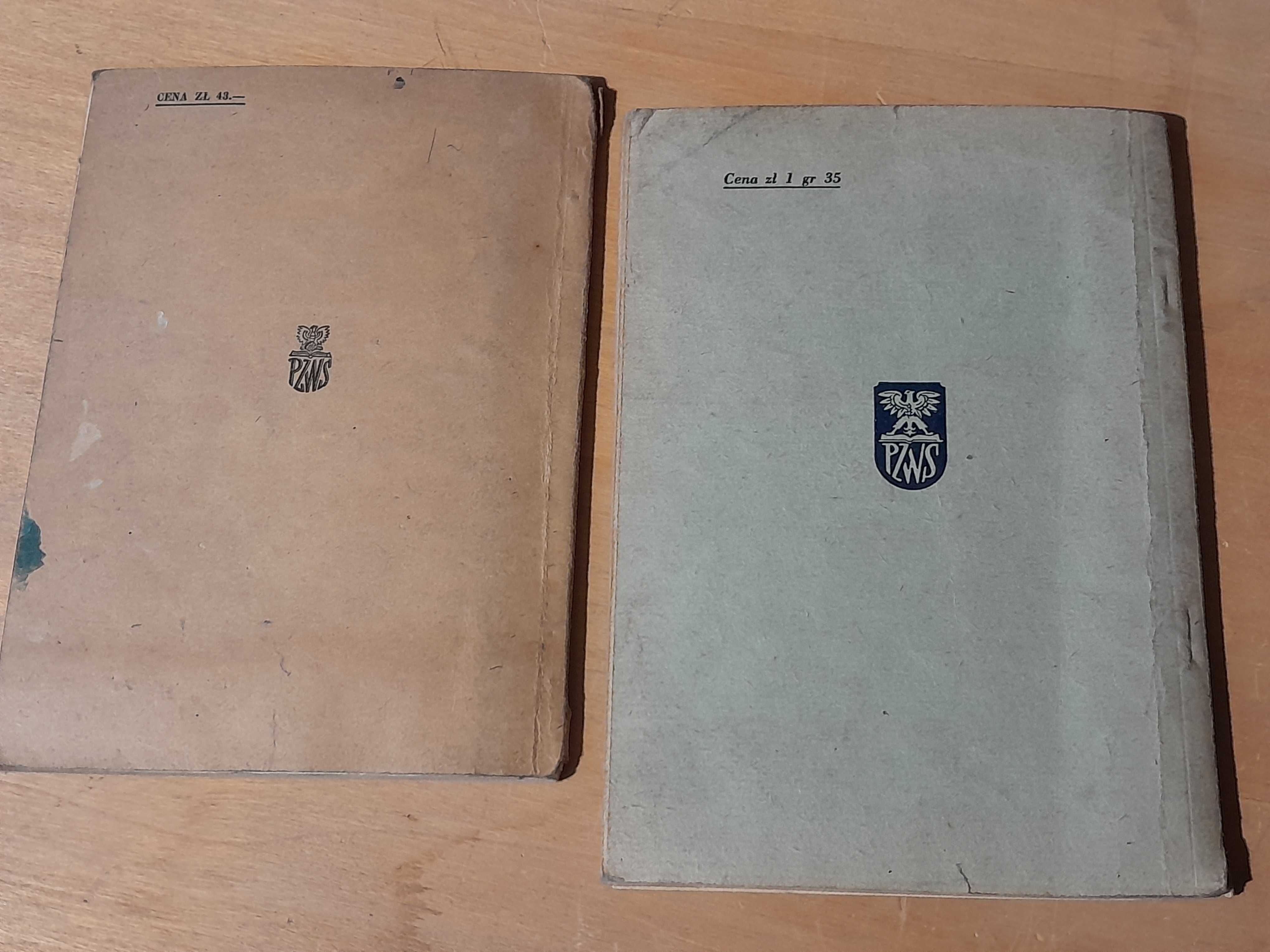 Stare książki podręczniki Algebra 1947 Chemia 1951 zabytek PRL retro