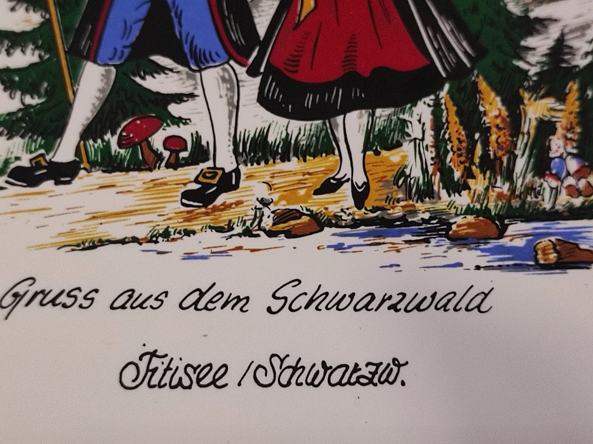 Stary kafel ceramiczny plytka obrazek Made in Francja