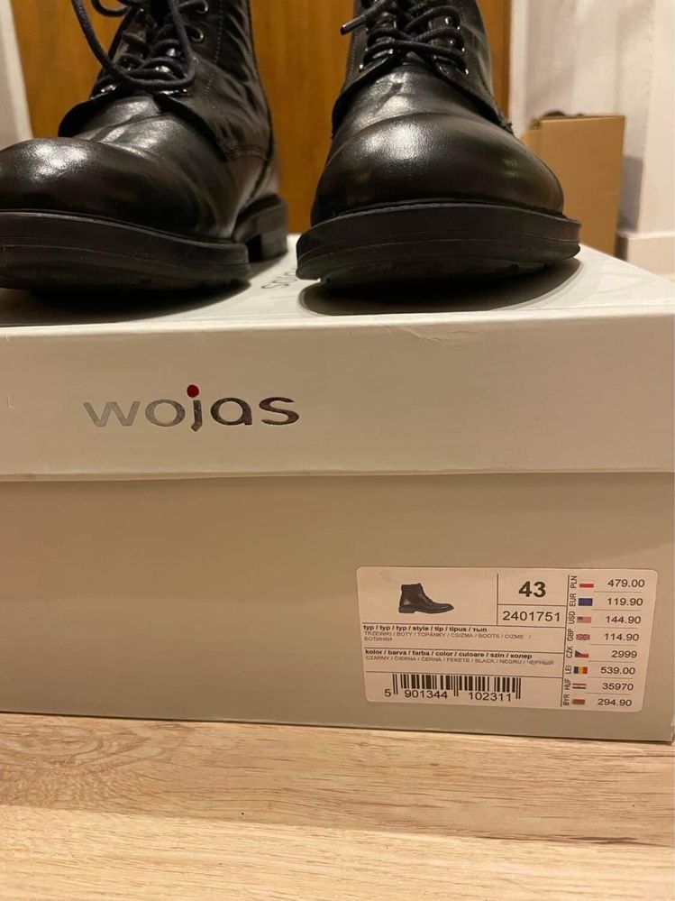 Buty trzewiki WOJAS skórzane