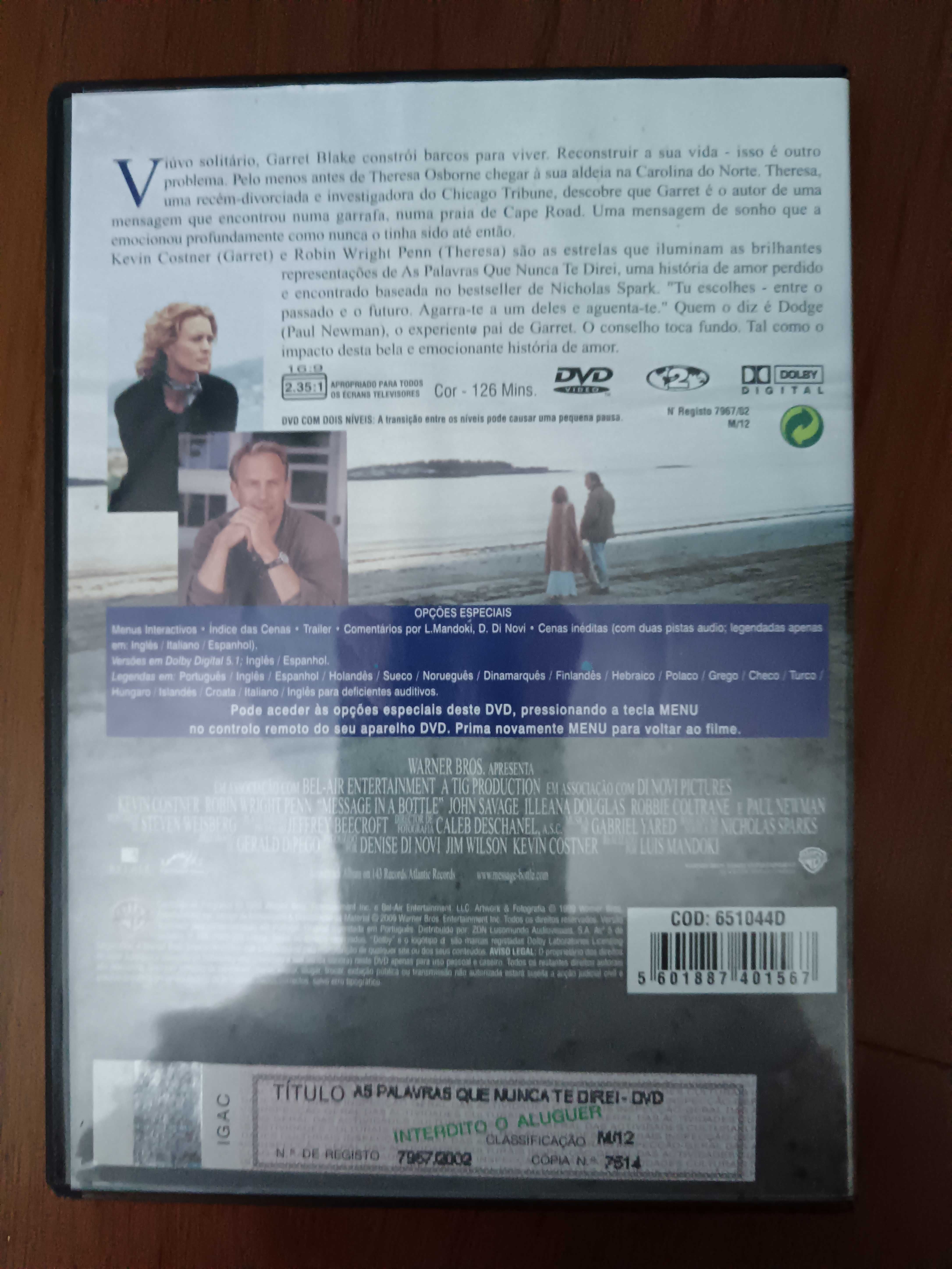 filme dvd original - as palavras que nunca te direi