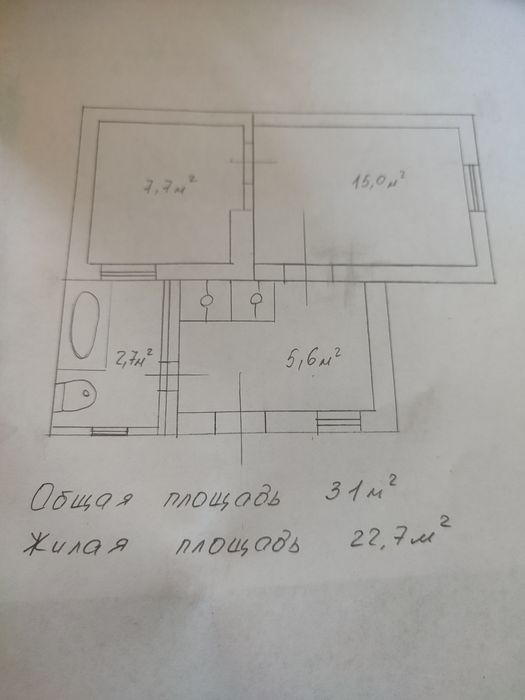 Продається 2 кімнатна квартира в самому центрі міста (ПІД РЕМОНТ)
20 0