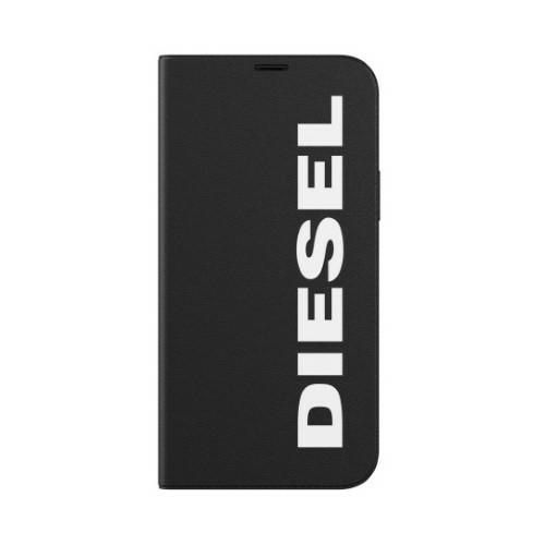 Diesel Etui Książkowe Core iPhone 12/12 Pro Czarno-Biały