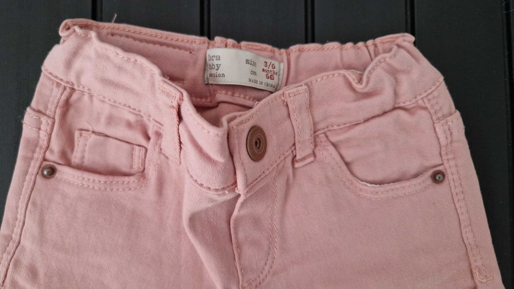 Calças de ganga rosa de Menina Tamanho 3/6 Meses - ZARA