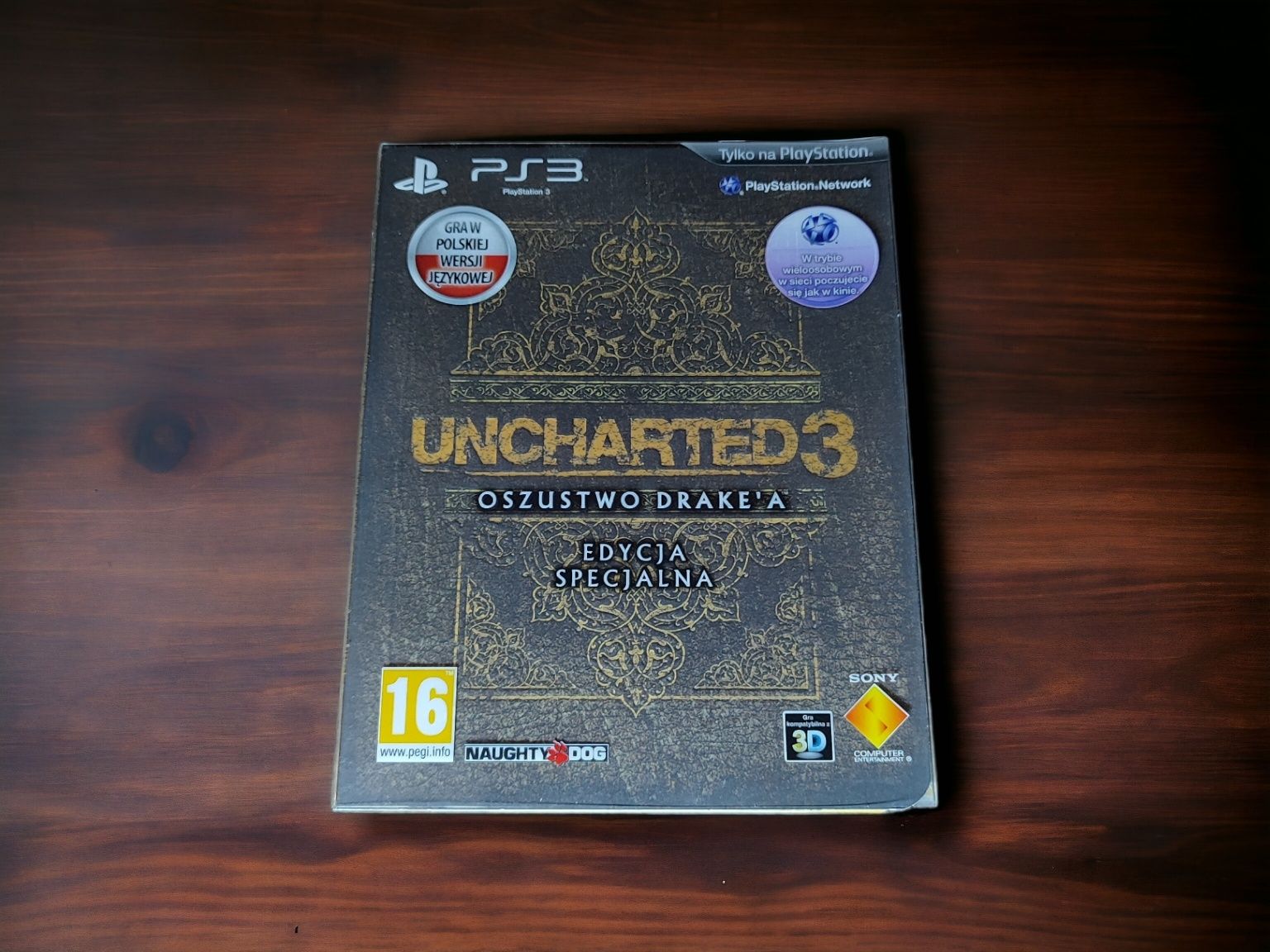 PS3 Uncharted 3 Special Book Case Edition Limited Playstation 3 ps