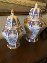 Conjunto de potes decorativos