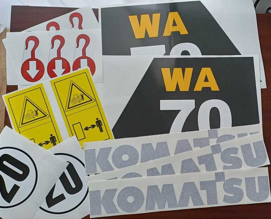 Naklejki koparka ładowarka ciągnik traktor przyczepa nalepka Metalfach