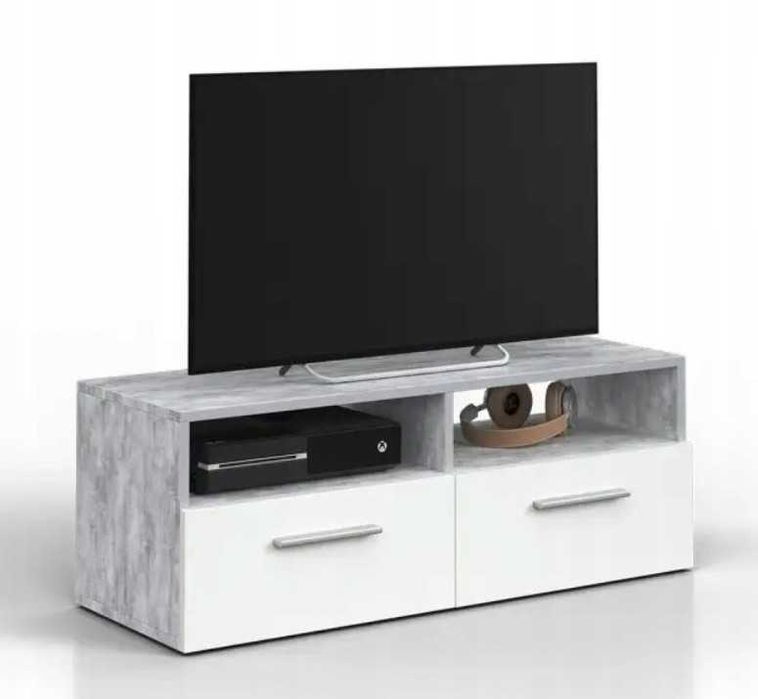 Regał szafka RTV pod TV Vicco Lowboard Diego 95x36x35cm biała beton