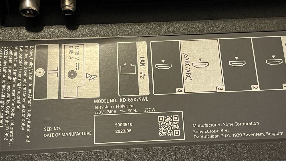 SONY KD-65X75WL 65" uszkodzona matryca