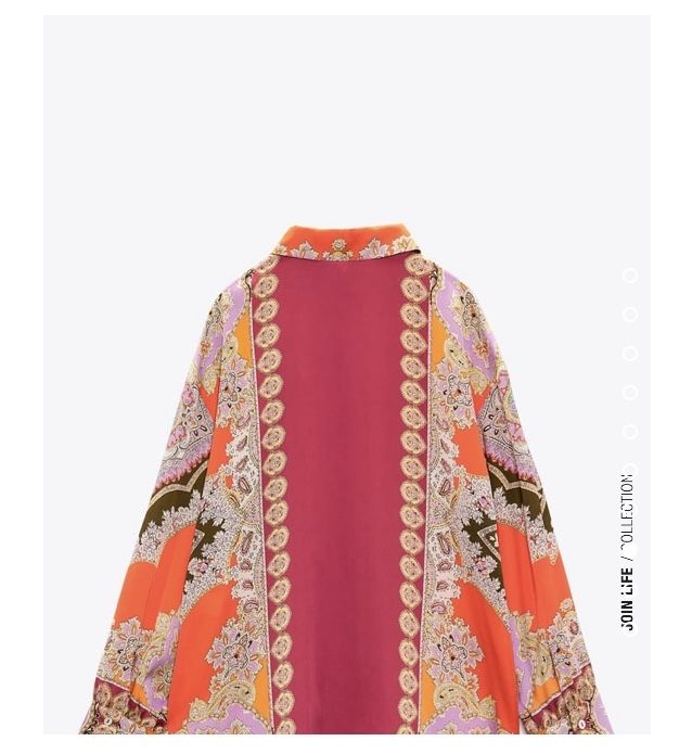 ZARA Camisa fluida da colecção verão 2022