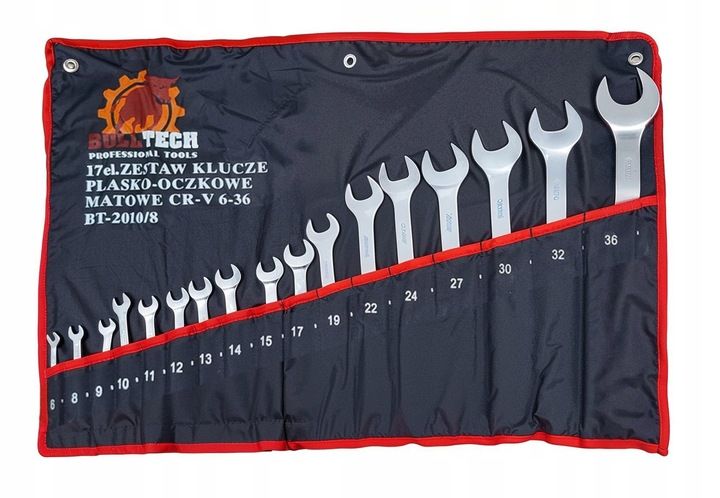 Klucze Płaskie Oczkowe 6-36 Zestaw Komplet Kluczy Płaskich Pokrowiec 1