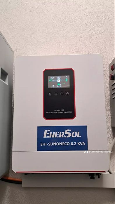 Гібридний інвертор 6,2 KVA акумуляторна батарея  5.12 KVA, 10.24 KVA