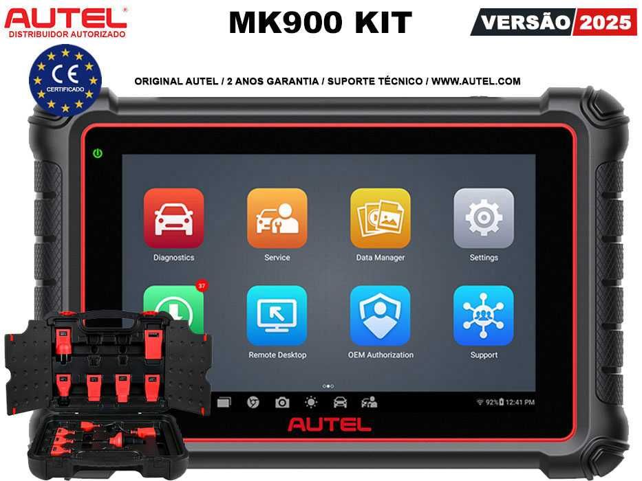 Autel MaxiCOM MK900 KIT Máquina Diagnóstico Original PT/Oficinas NOVO