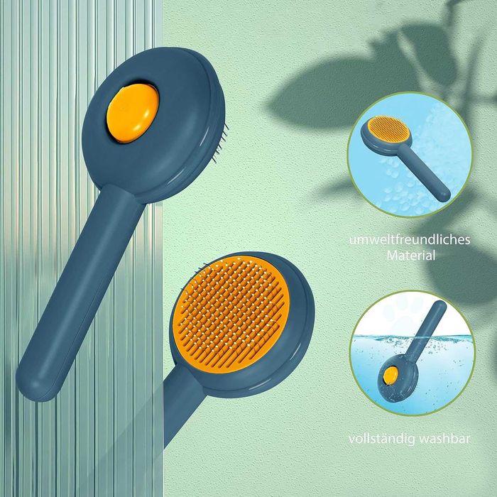 Szczotka dla psów i kotów z krótką sierścią samooczyszczająca