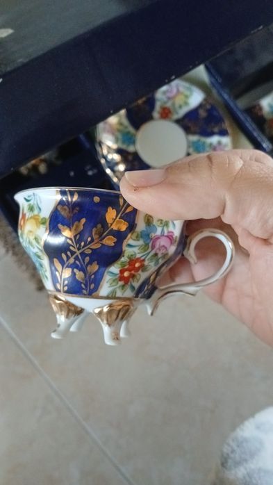 Conjunto de 6 chávenas em porcelana