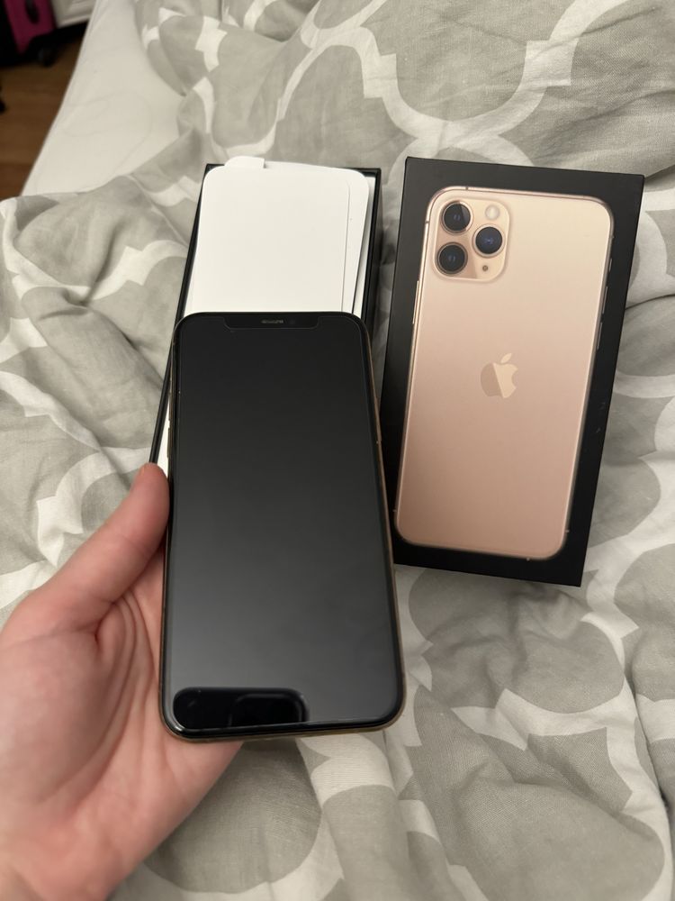 Iphone 11 pro 64 gb gold złoty pudełko kołobrzeg case