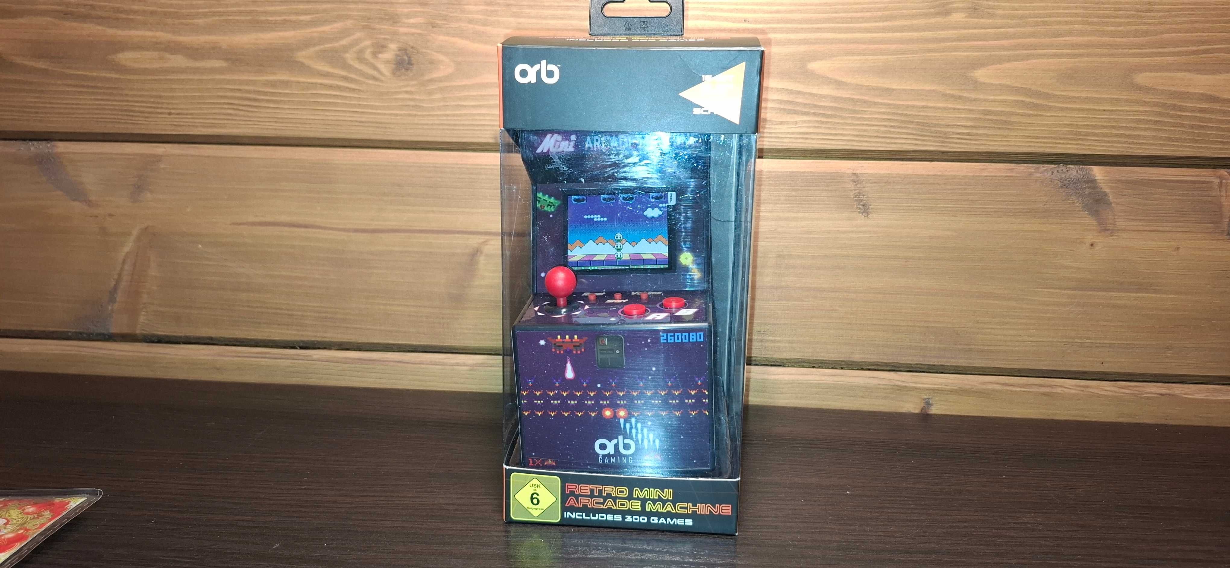 ORB Retro Mini Arcade Machine - 300 Gier - Mini Automat Arcade z Grami