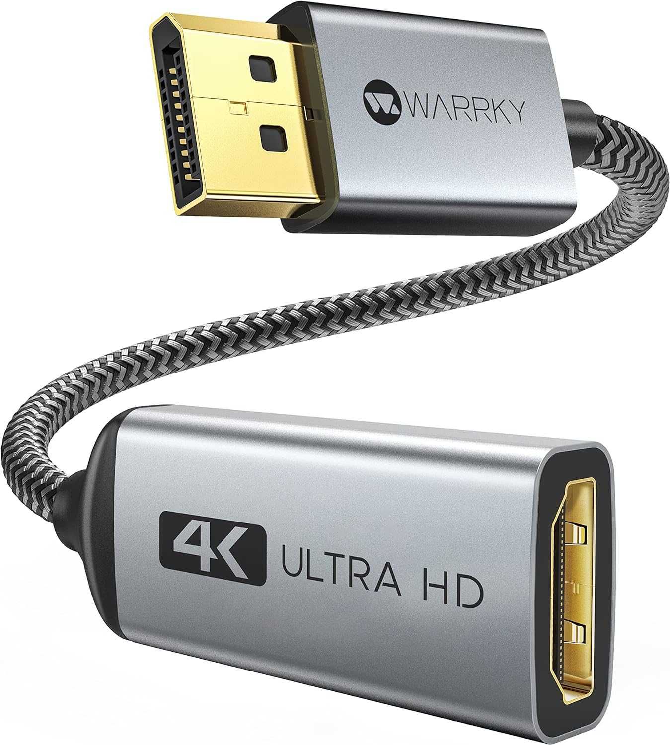 Adapter 4K DisplayPort na HDMI 1080 P 120 Hz Mocny oplot do Monitorów
