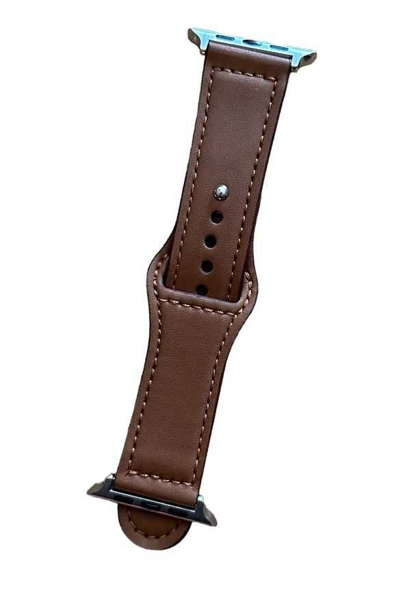 Apple Watch42/44/45mm Opaska Pasek a'la skórzany brązowy kod 1794