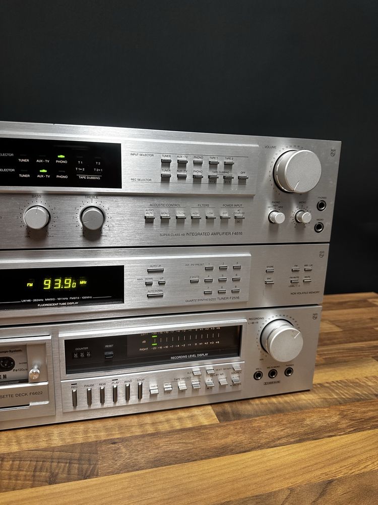 Zestaw Audio Philips - F4516, F2516, F6622 - deck, tuner, wzmacniacz