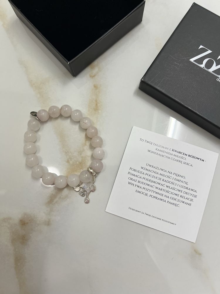 Bransoletka kwarc różowy ZoZo design x pudelek