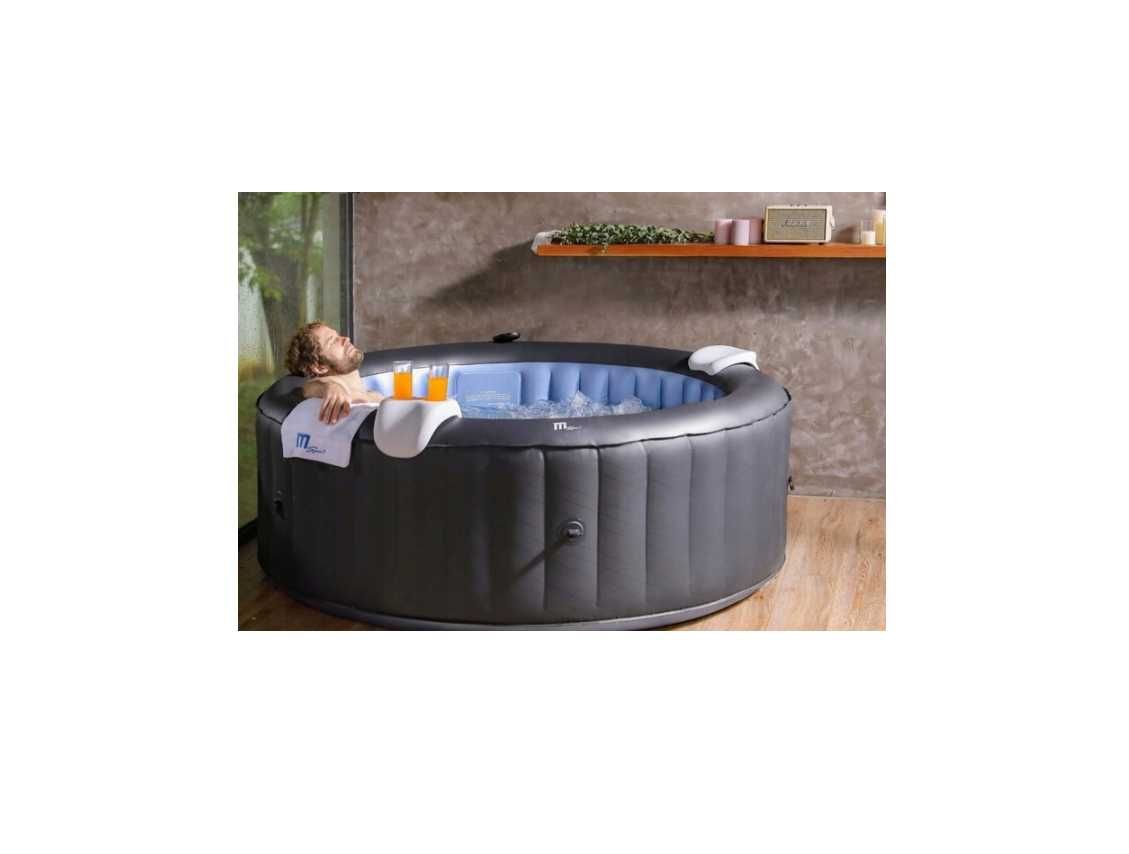 Duże Jacuzzi Ogrodowe 8 osobowe Mspa Bergen 224cm UVC Regulowane bąble