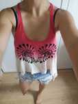 H&M Against Aids festiwal asymertyczny top aztec new 36/S