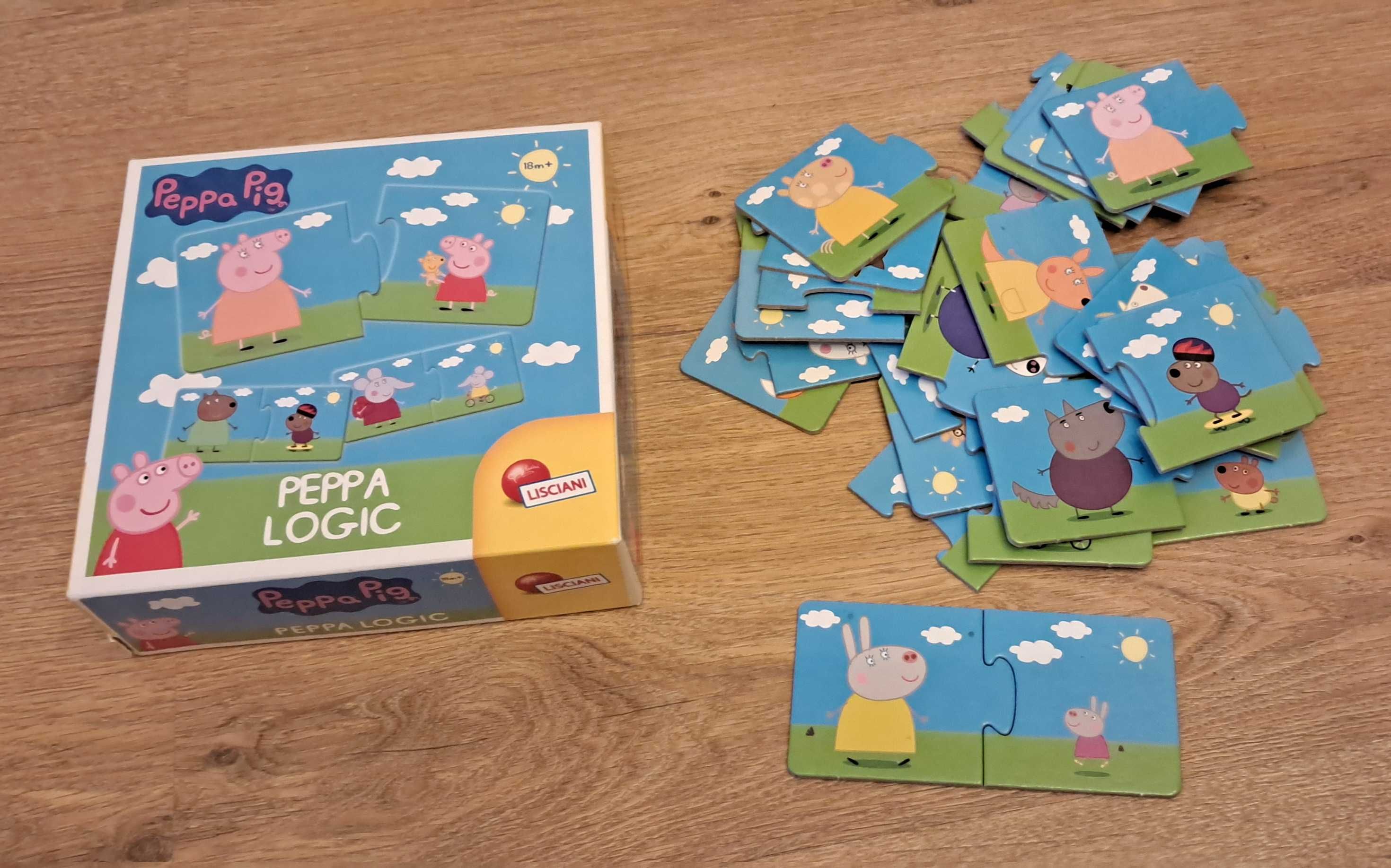 drewniany sorter VIGA i Peppa puzzle