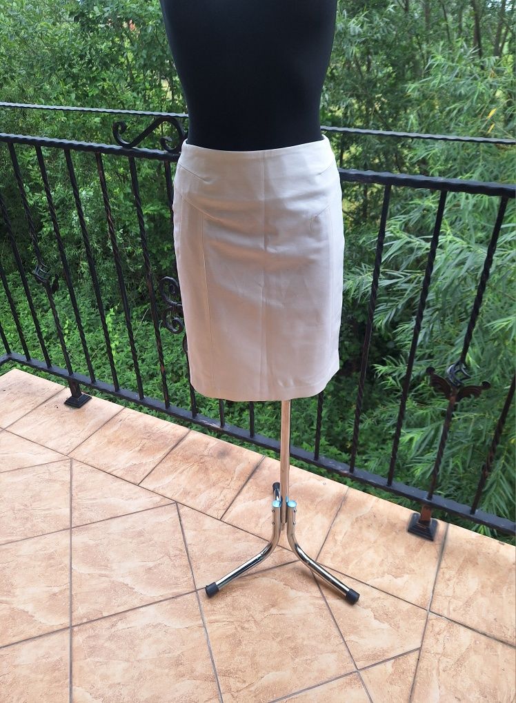 Elegancka biała spódnica damska midi marka Reserved rozmiar XS 34