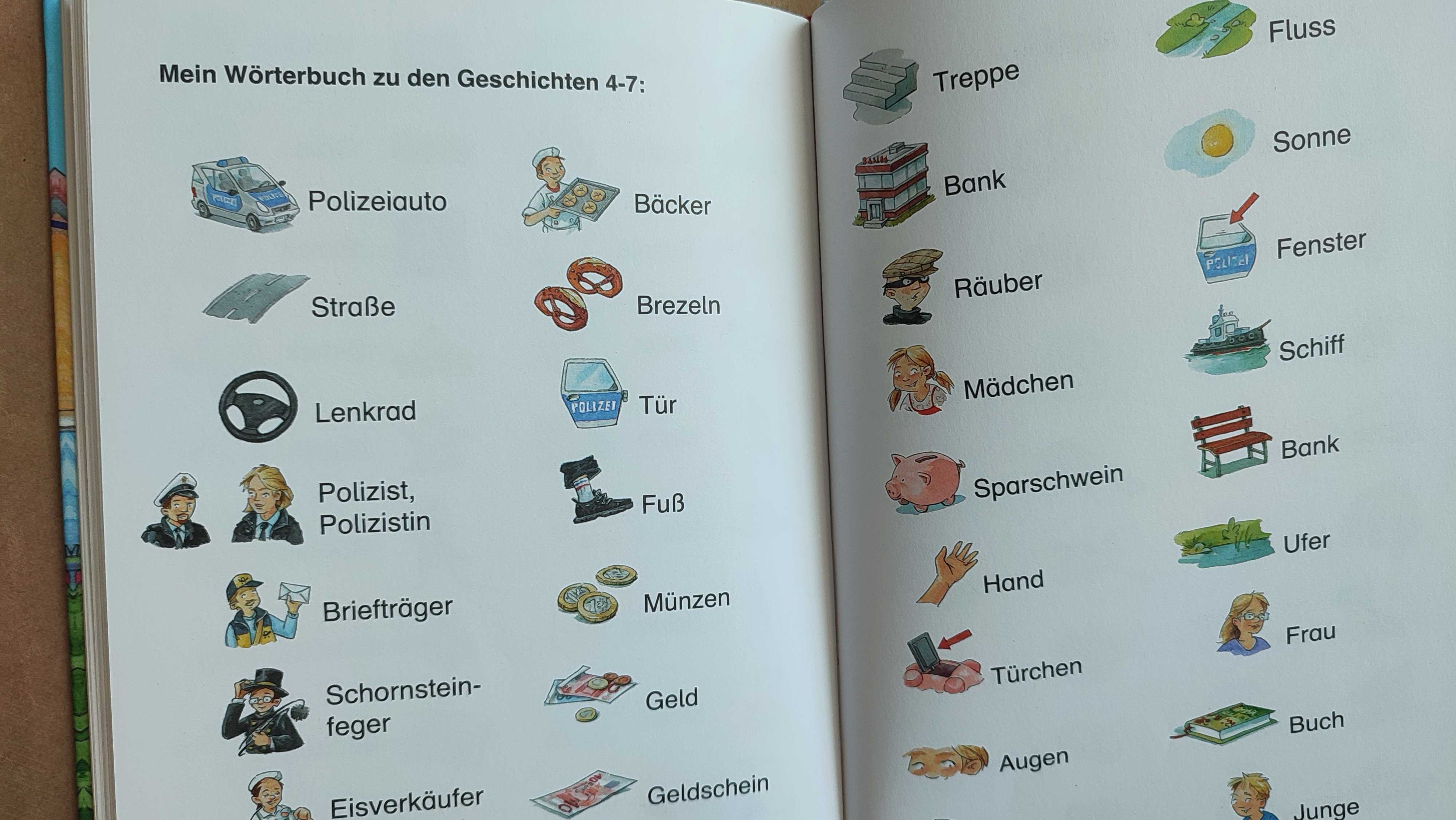 Детский детектив на немецком "Учимся читать с картинками"