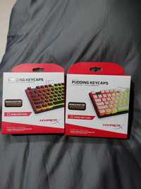 Teclas Gaming Teclado HyperX Pudding Keycaps PBT Pretas RGB