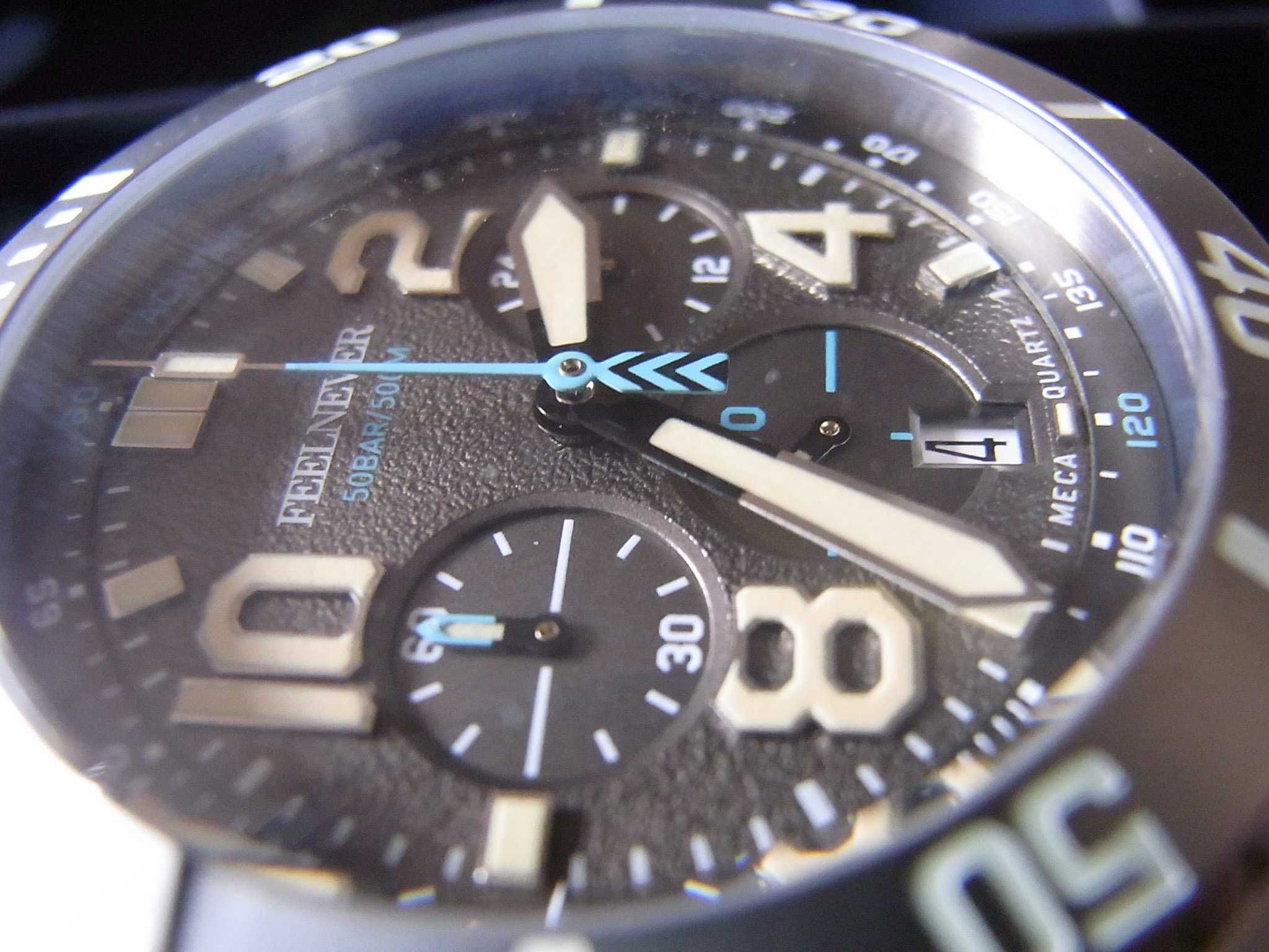 FeelNever nurek, Seiko VK 63 LW, Deep Dive 500m, szafir, 48mm
