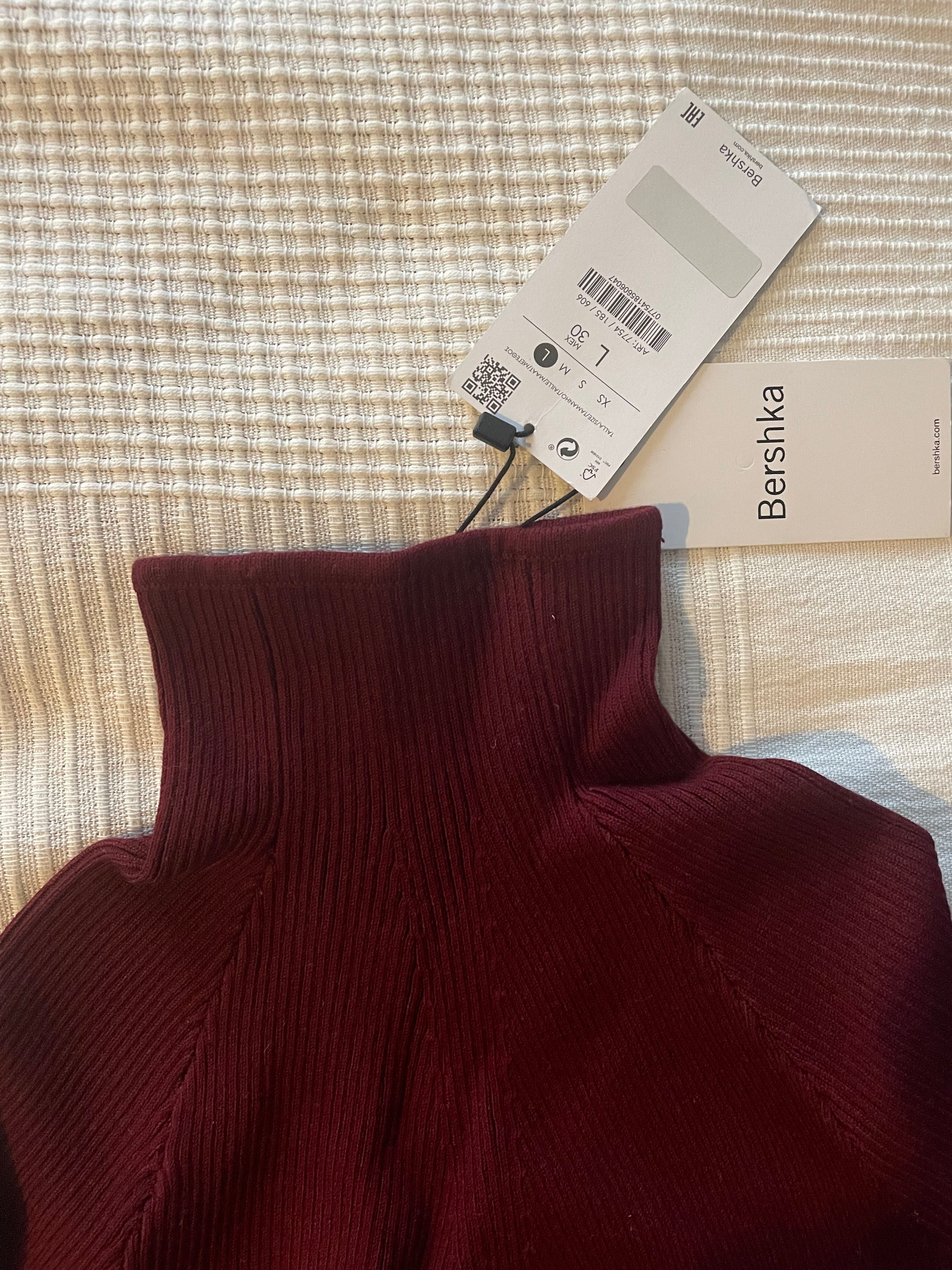 Półgolf / golf Bershka burgundowy XS / 34