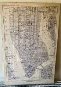 Plakat mapa Nowego Yorku