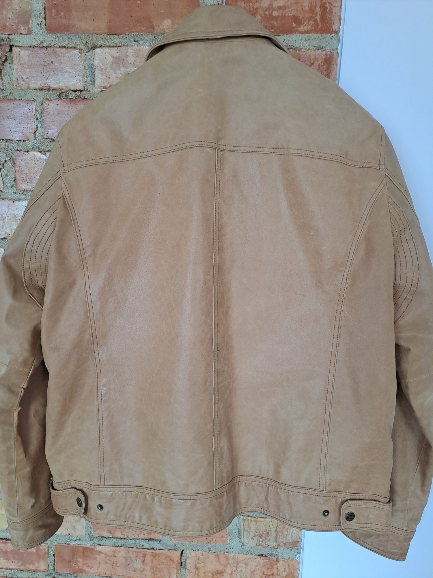 TOM TAILOR XL/XXL oryginalna skóra naturalna brąz camel jak nowa