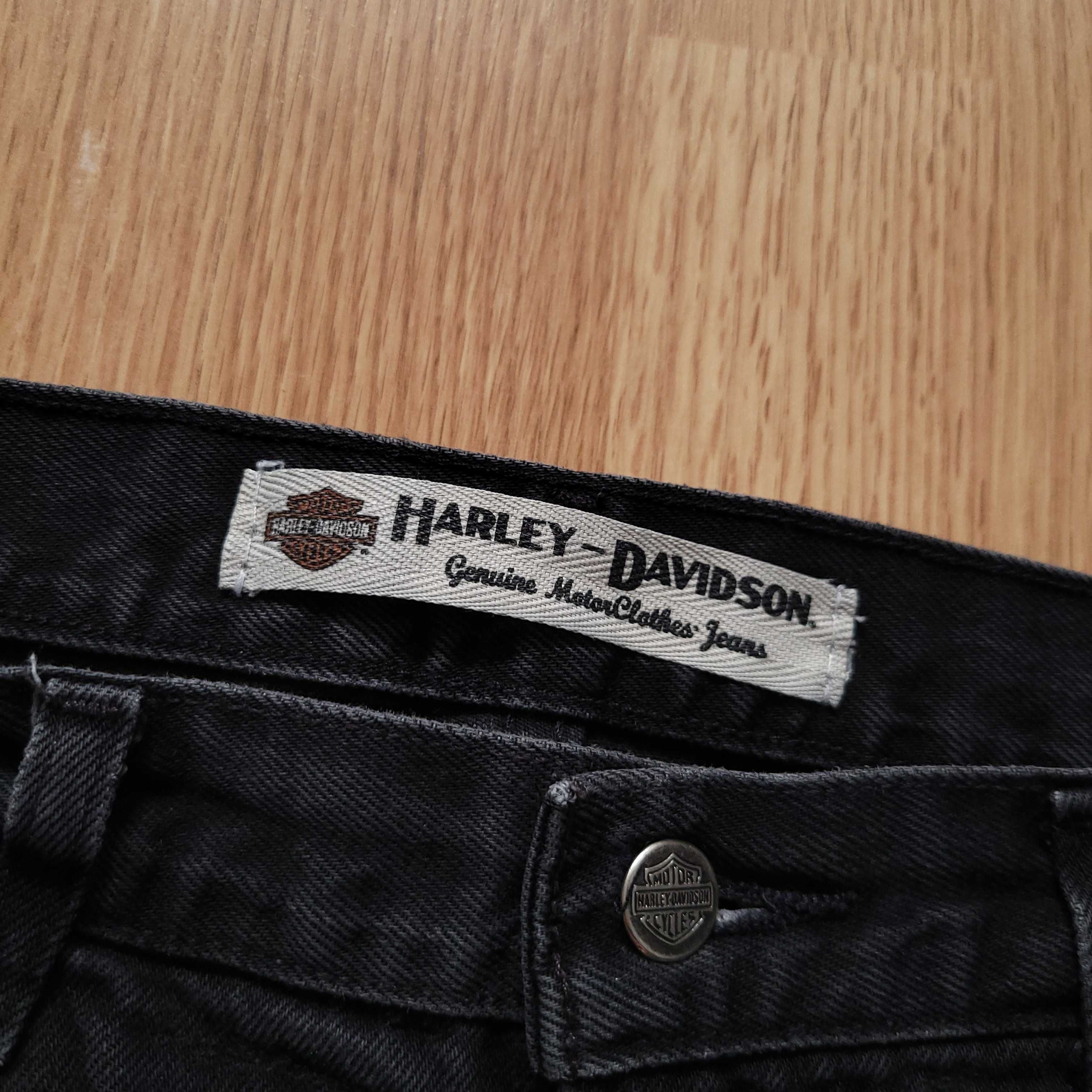 Spodnie jeansowe Harley Davidson 34/32us black washed