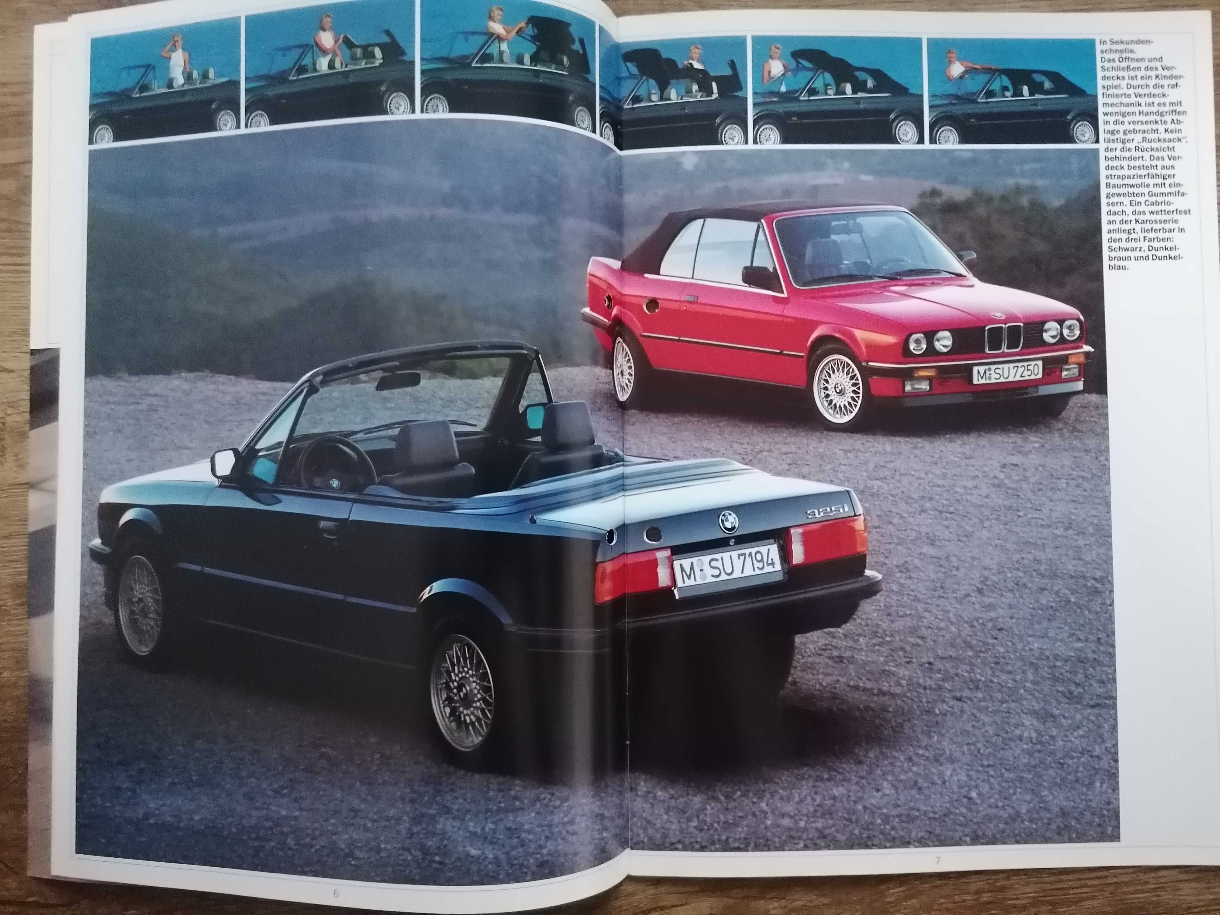 Prospekt BMW 3 E30 Cabrio  320i  325i