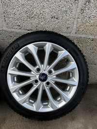 Oryginalne alufelgi Ford Fiesta R16 4x108 opony zimowe 195/45/16