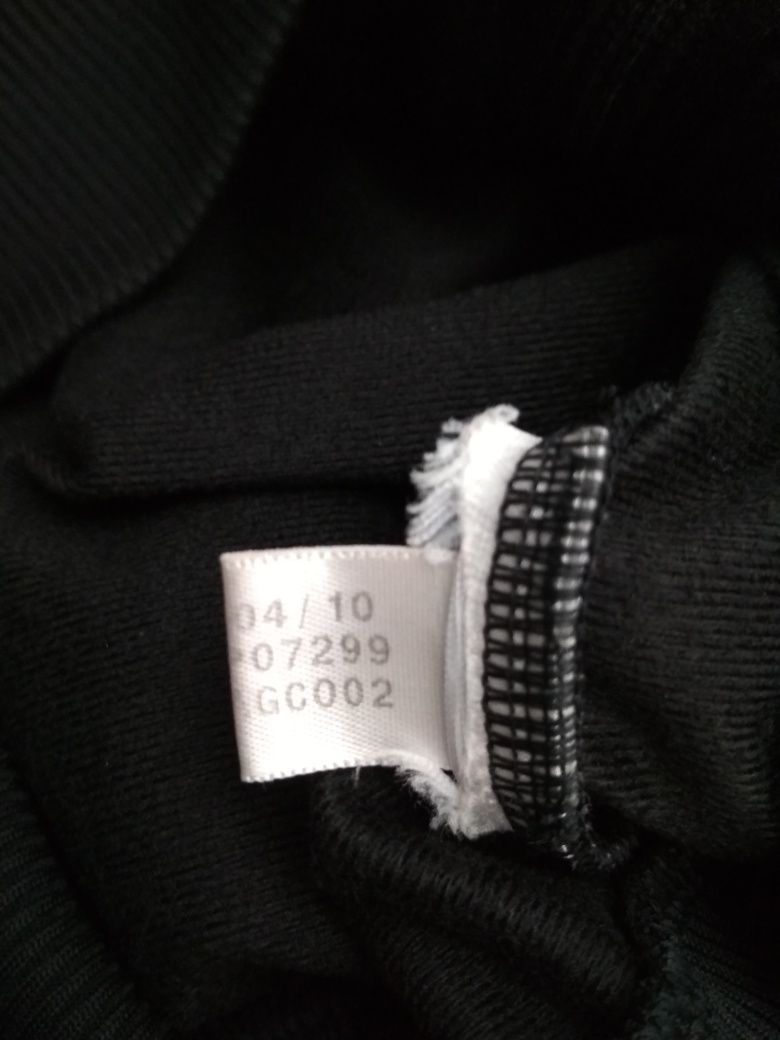 Adidas rozpinana czarna bluza ze złotym logo unisex