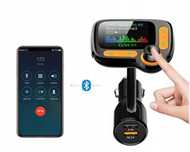 Transmiter BLUETOOTH zestaw głośnomówiący 5.0 2xUSB MP3
